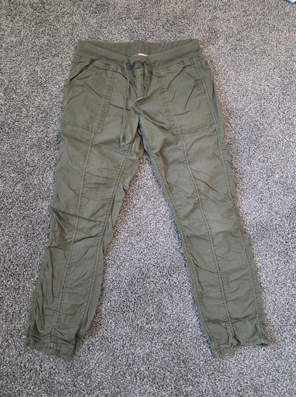 Women's Olive Green Cargo Jogger Pants